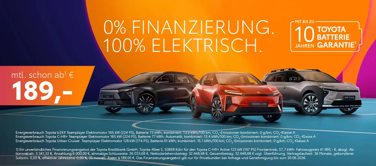 Toyota 0% Finanzierung