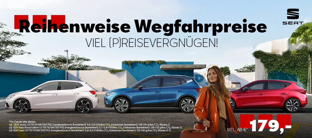 Reihenweise Wegfahrpreise